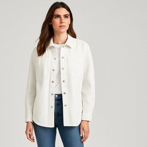 🤍 🤍 Bagatelle Women's White Denim Jacket - Size M🤍 🤍